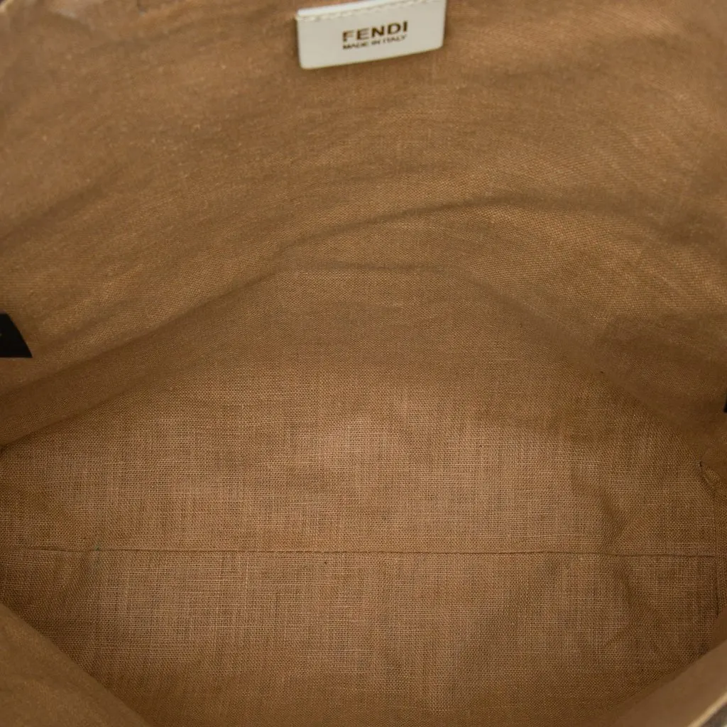 Fendi Zucca Canvas Shopping Tote Brown Canvas Good - Model View