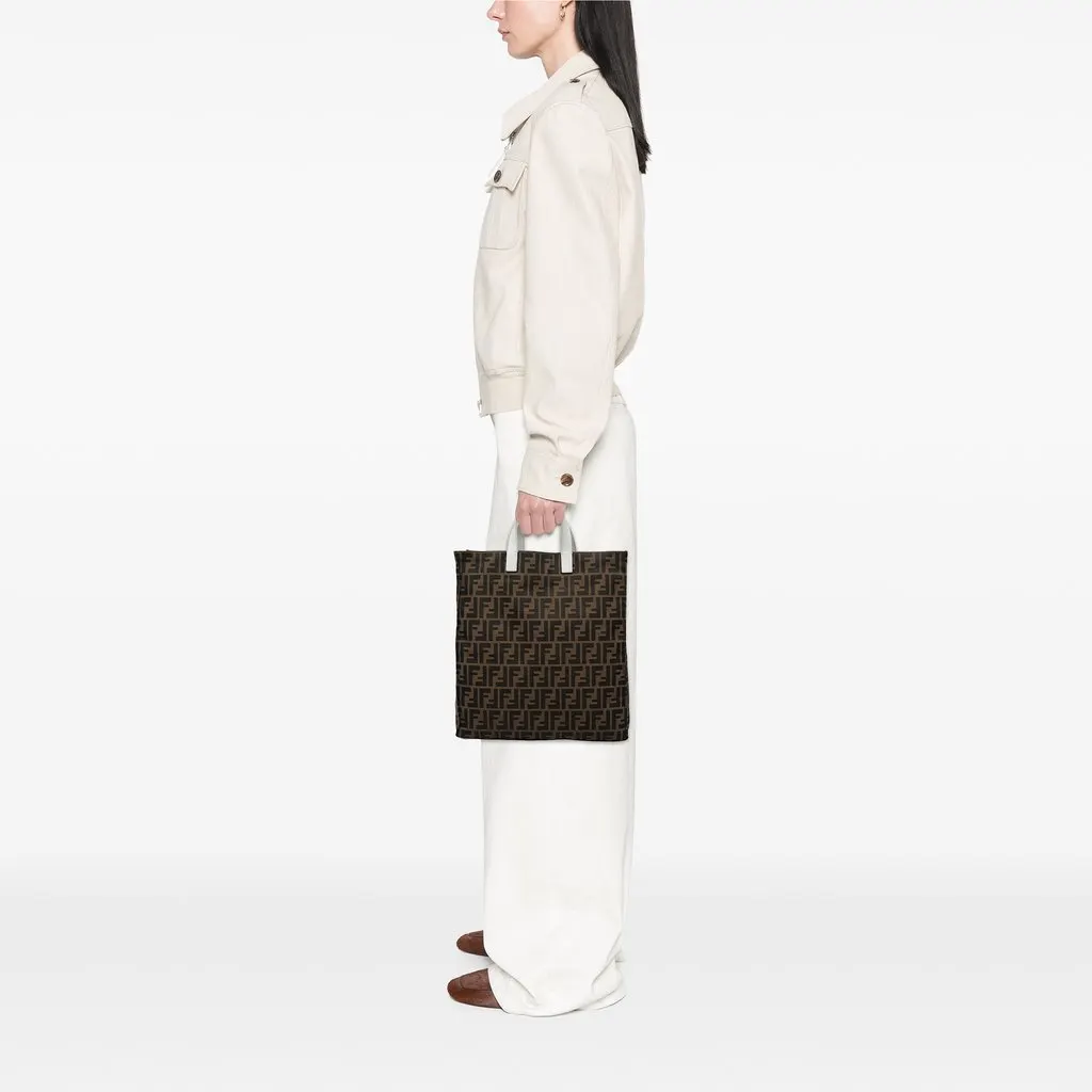 Fendi Zucca Canvas Shopping Tote Brown Canvas Good - Box View