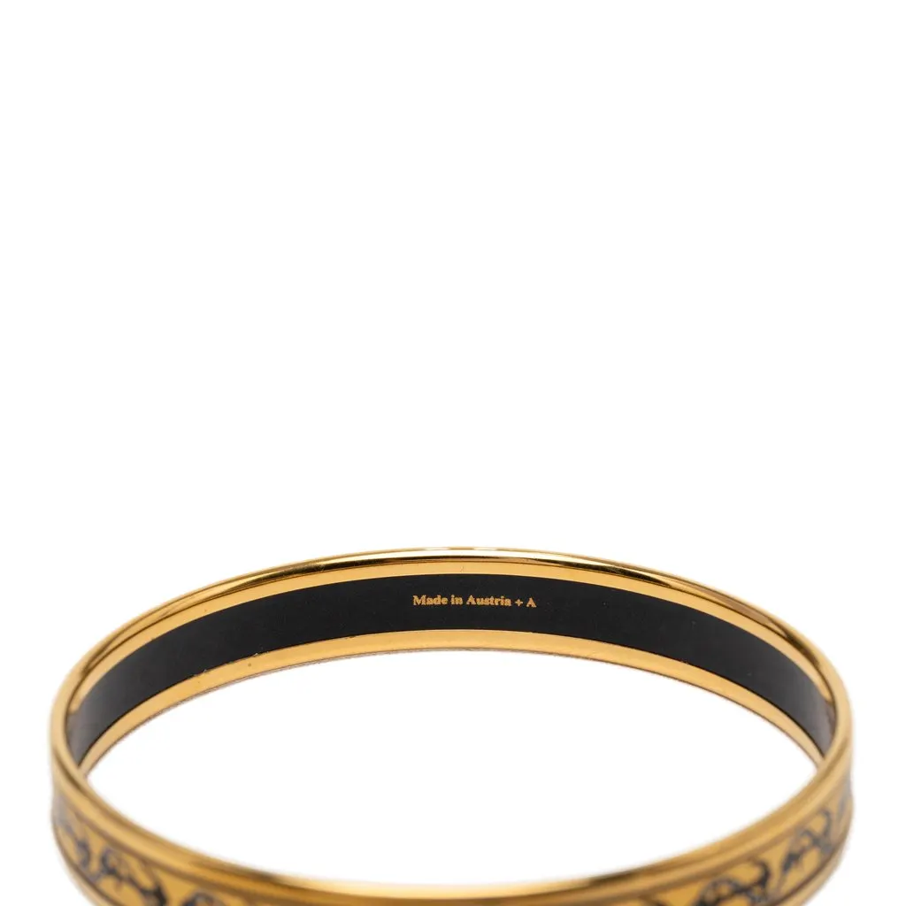 Hermès Narrow Anchor and Rope Enamel Bangle 65 Yellow Very good - Model View