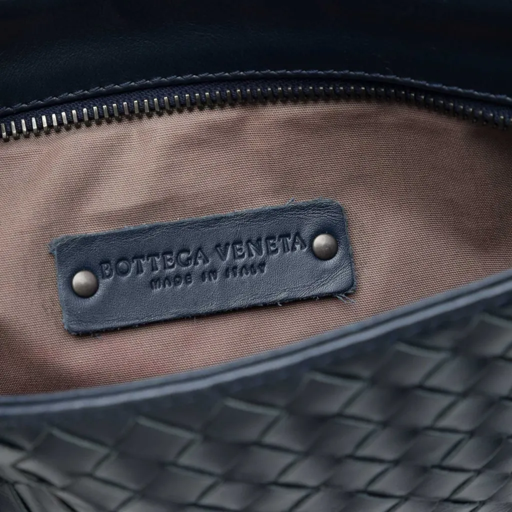 Bottega Veneta Nappa Intrecciato VN Crossbody Blue Leather Very good - Box View