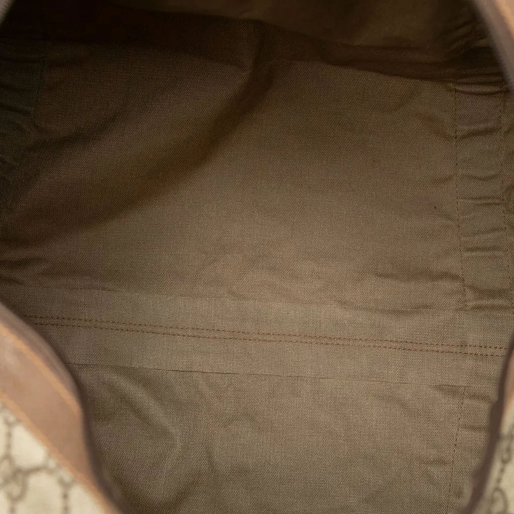 Gucci GG Supreme Web Duffle Bag Beige Very good - Model View