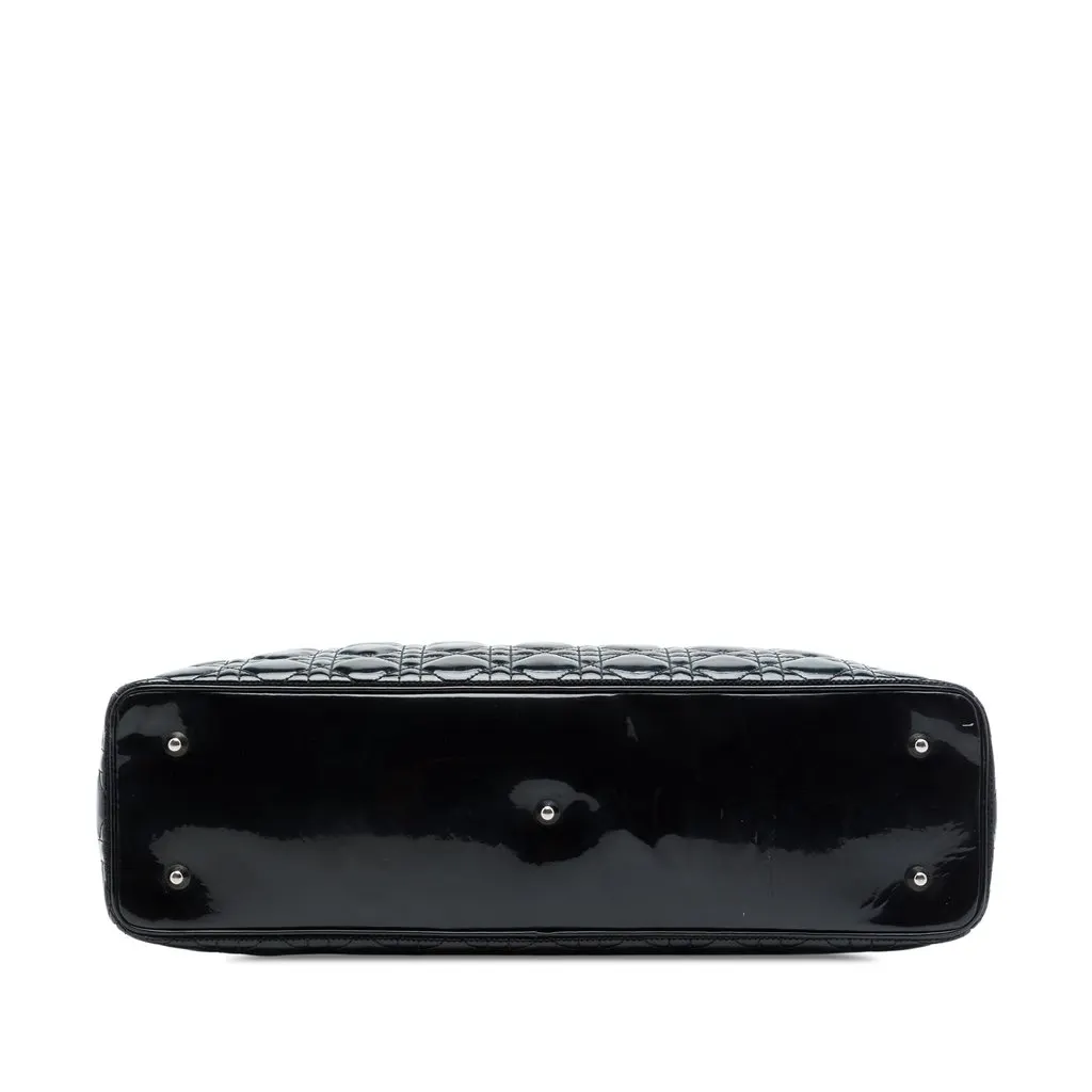 Dior Extra Large Patent Cannage Lady Dior Black Leather Very good - Inside View