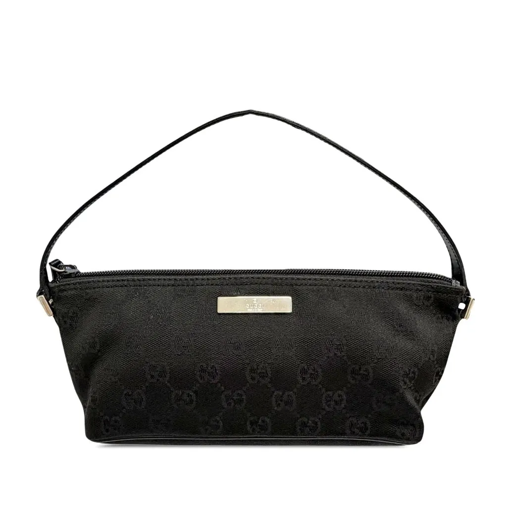 Gucci GG Canvas Boat Black Canvas Very good - Front View