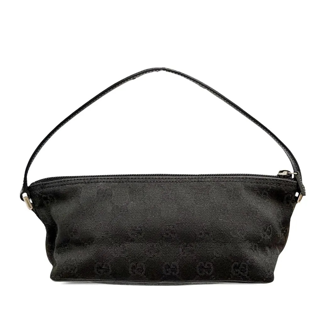 Gucci GG Canvas Boat Black Canvas Very good - Back View