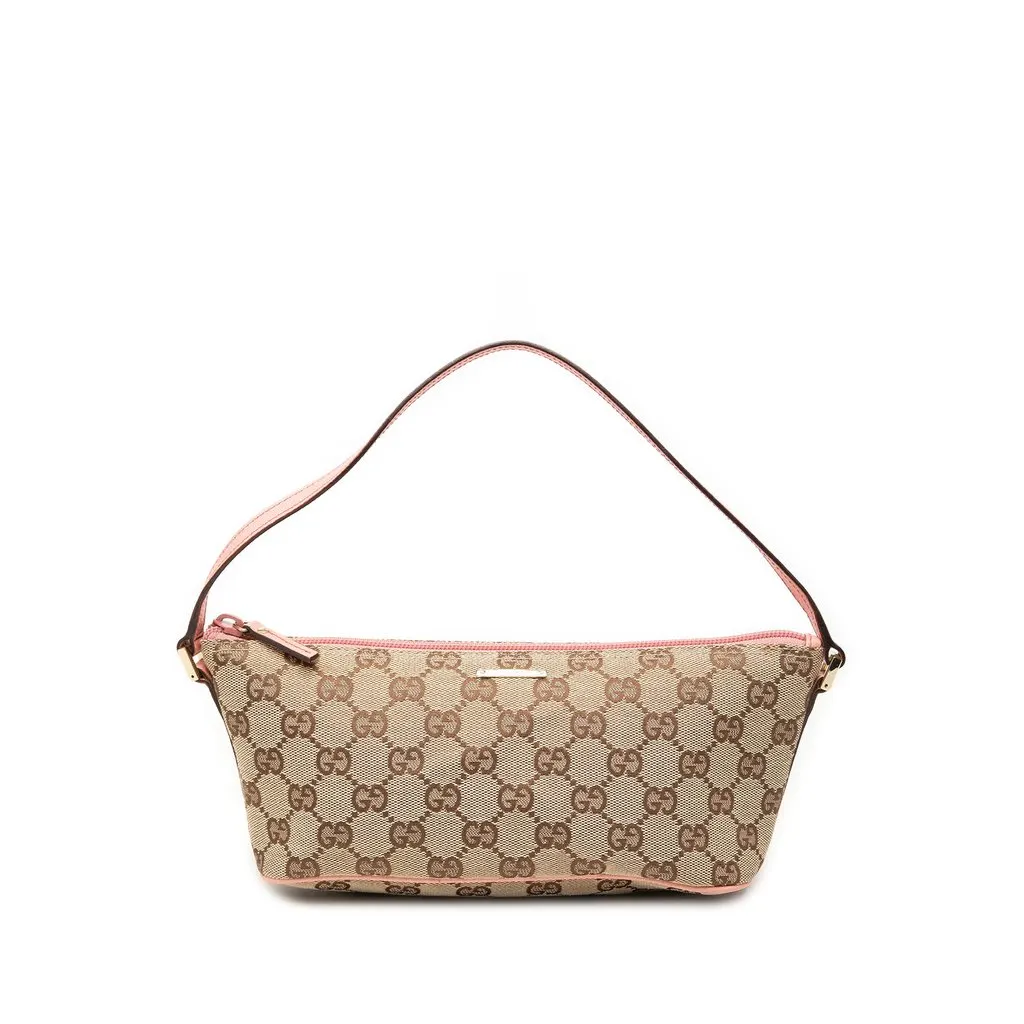 Gucci GG Canvas Boat Beige Canvas Good - Front View