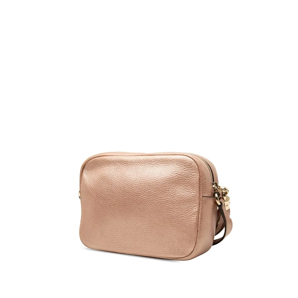 Gucci Metallic Calfskin Soho Disco Crossbody Pink Leather Very good - Back View