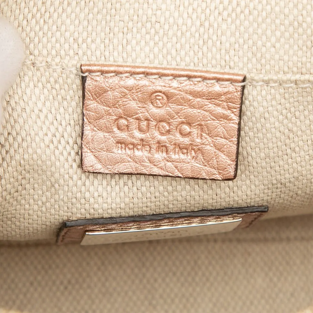 Gucci Metallic Calfskin Soho Disco Crossbody Pink Leather Very good - Box View