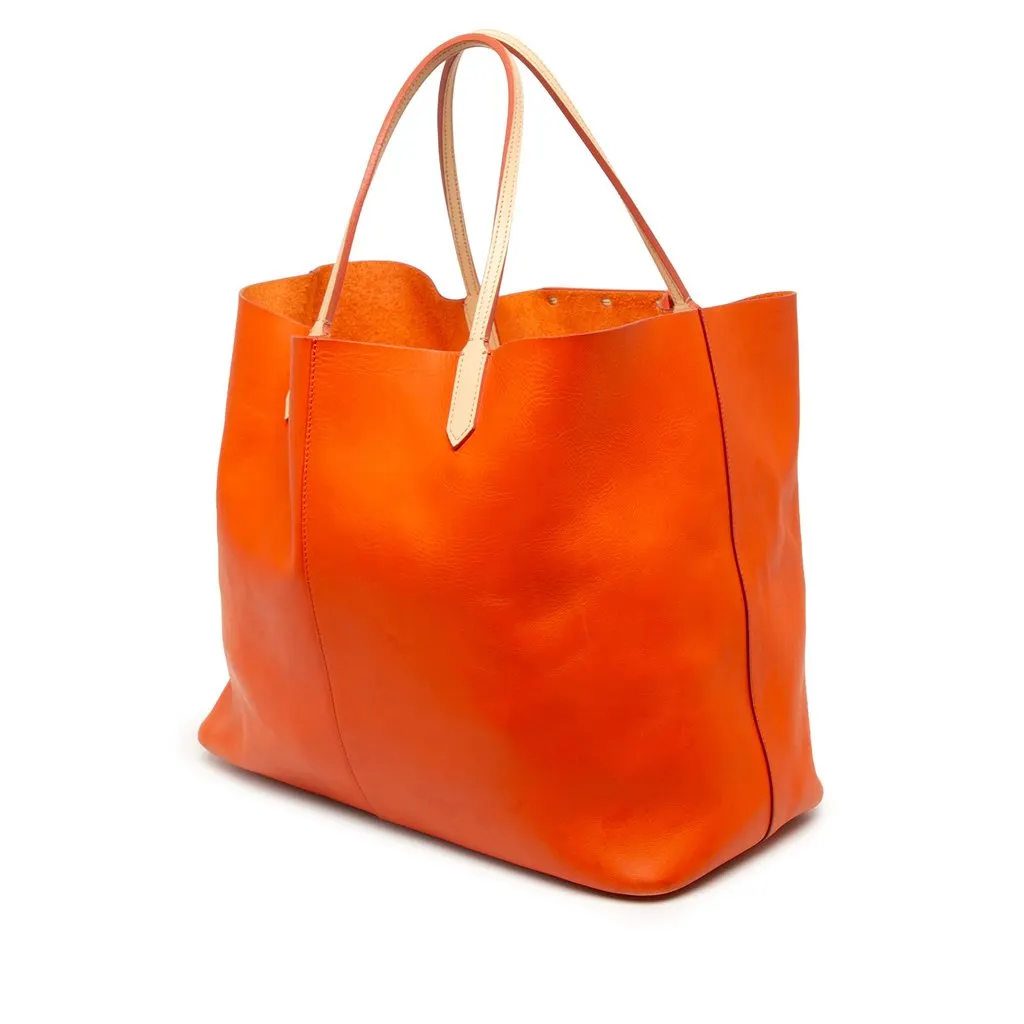Givenchy Large Leather Antigona Shopper Tote Orange Leather Very good - Back View