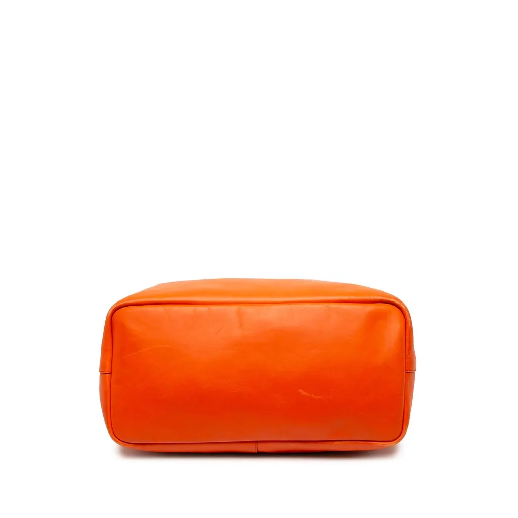 Givenchy Large Leather Antigona Shopper Tote Orange Leather Very good - Inside View