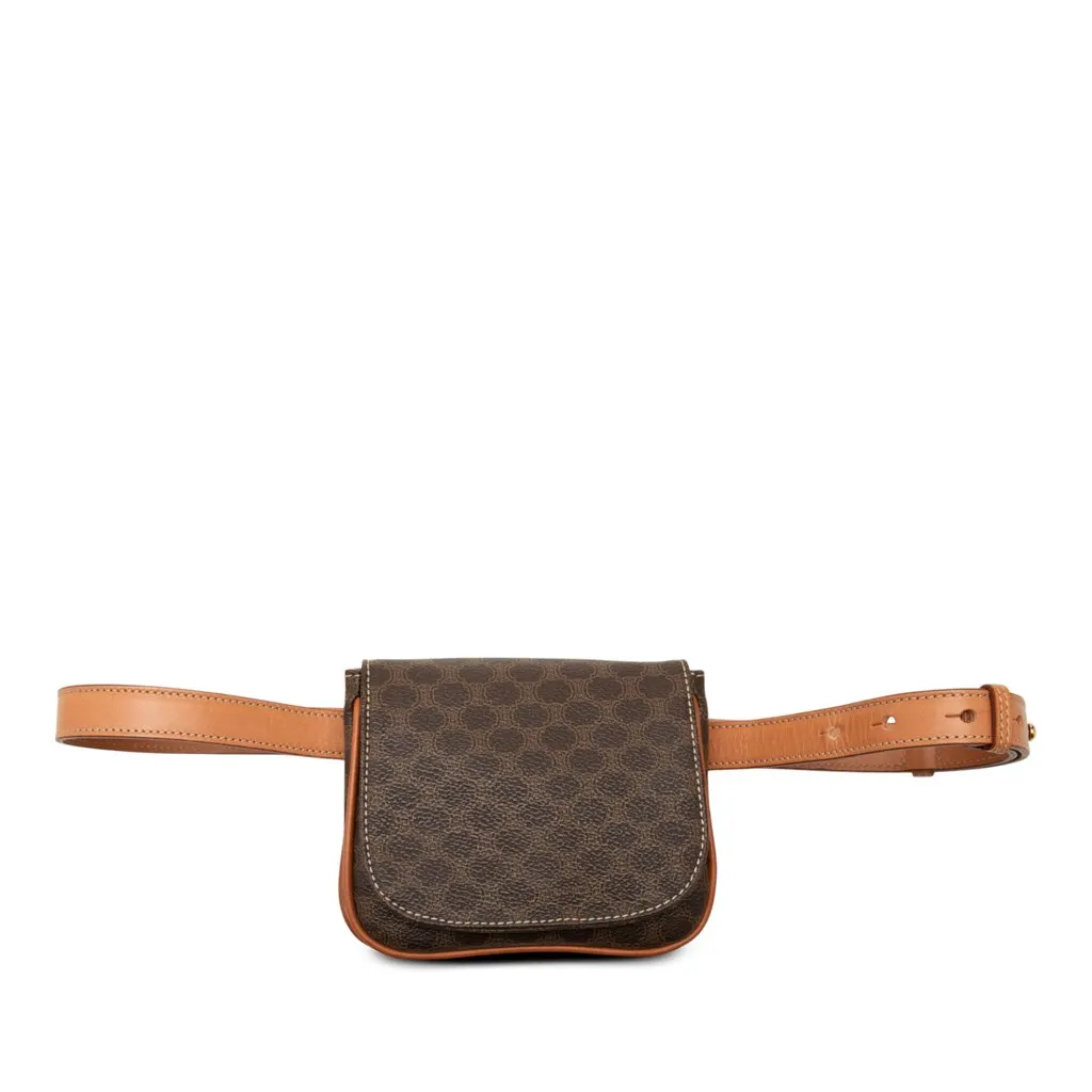 Celine Macadam Coated Canvas Belt Bag Brown Very good - Front View