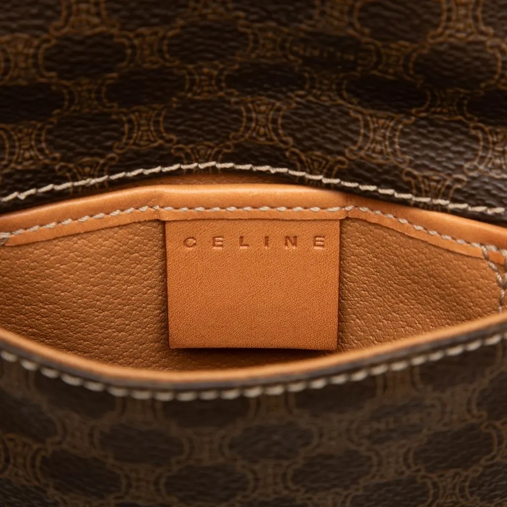 Celine Macadam Coated Canvas Belt Bag Brown Very good - Box View