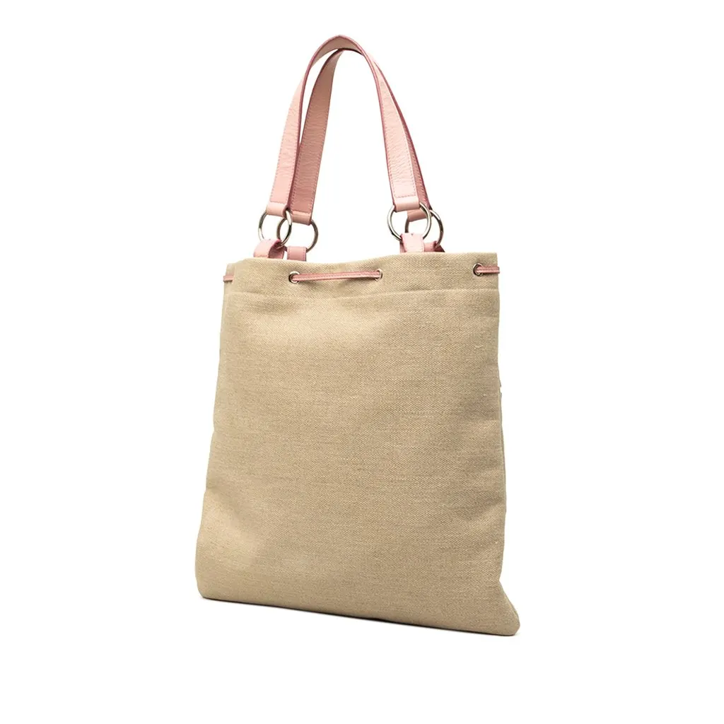 Saint Laurent Canvas Heart Kahala Tote Beige Very good - Back View