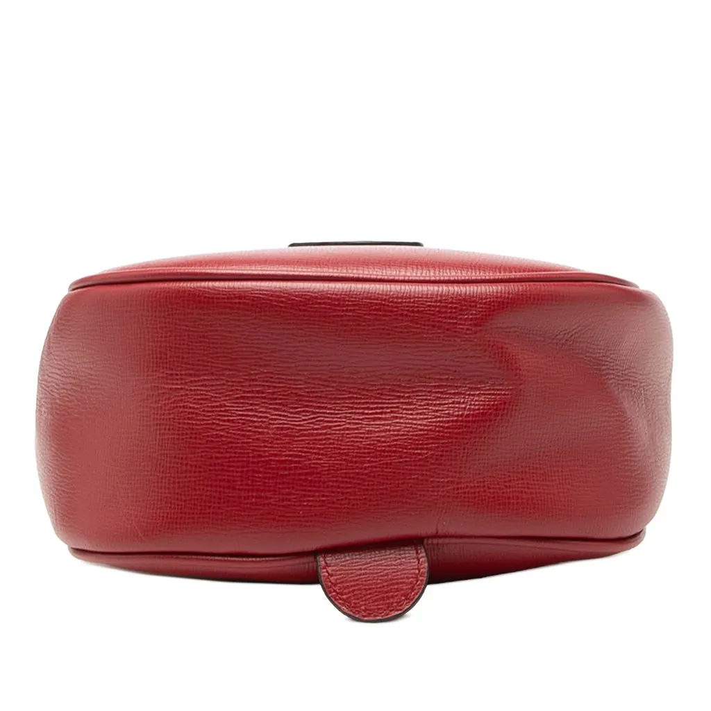 Gucci Calfskin Interlocking G Oval Clutch Red Leather Very good - Inside View
