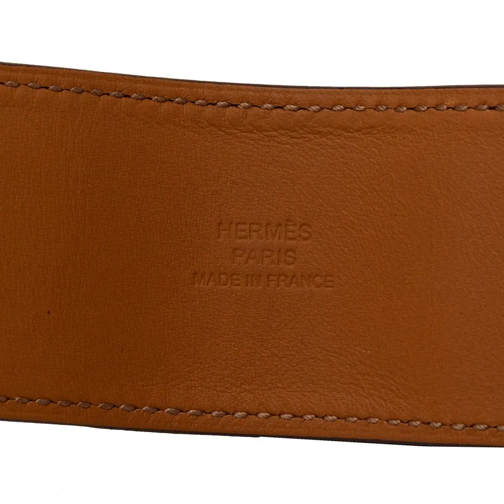 Hermès Gold Plated and Swift Collier de Chien Bracelet T4 Purple Leather Very good - Box View