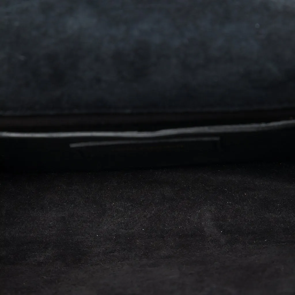 Saint Laurent Small Metallic Calfskin Monogram Kate Tassel Crossbody Silver Leather Very good - Model View