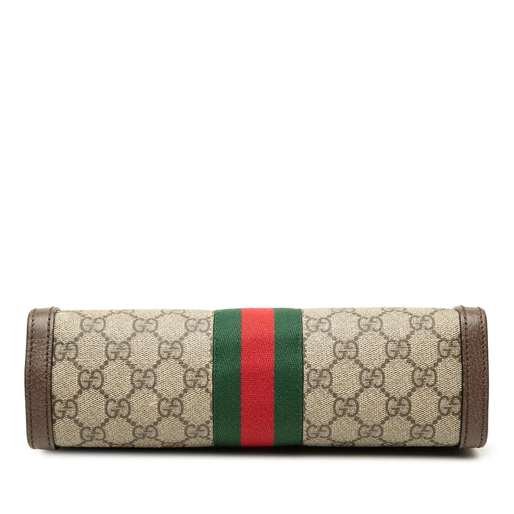 Gucci Small GG Supreme Web Ophidia Chain Crossbody Beige Canvas Very good - Inside View