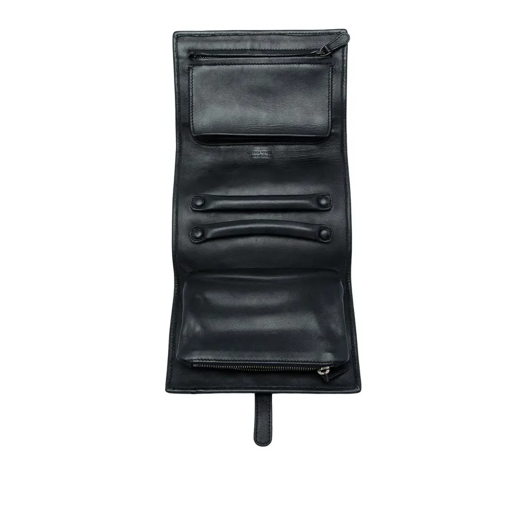 Bottega Veneta Nappa Intrecciato Jewelry Roll Black Leather Very good - Box View