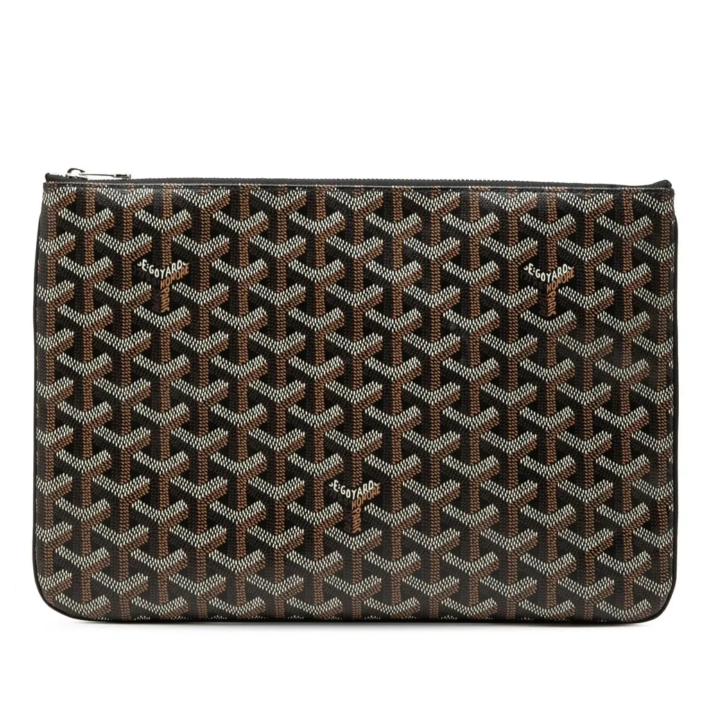 Goyard Goyardine Senat MM Black Canvas Very good - Front View