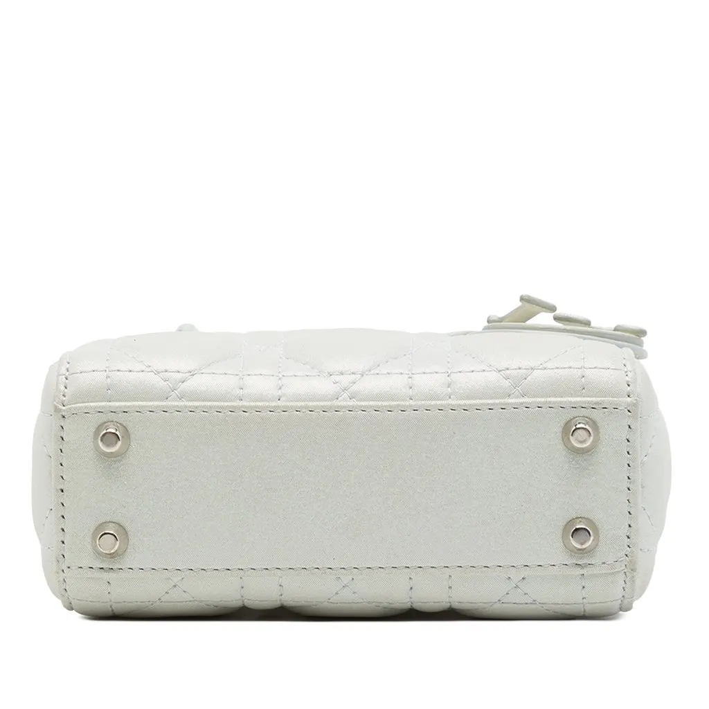 Dior Micro Iridescent Lambskin Cannage Lady Dior Silver Leather Very good - Inside View