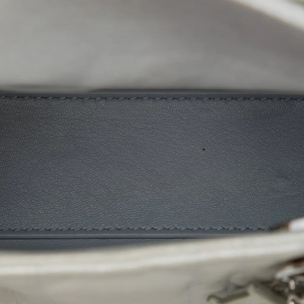 Dior Micro Iridescent Lambskin Cannage Lady Dior Silver Leather Very good - Model View