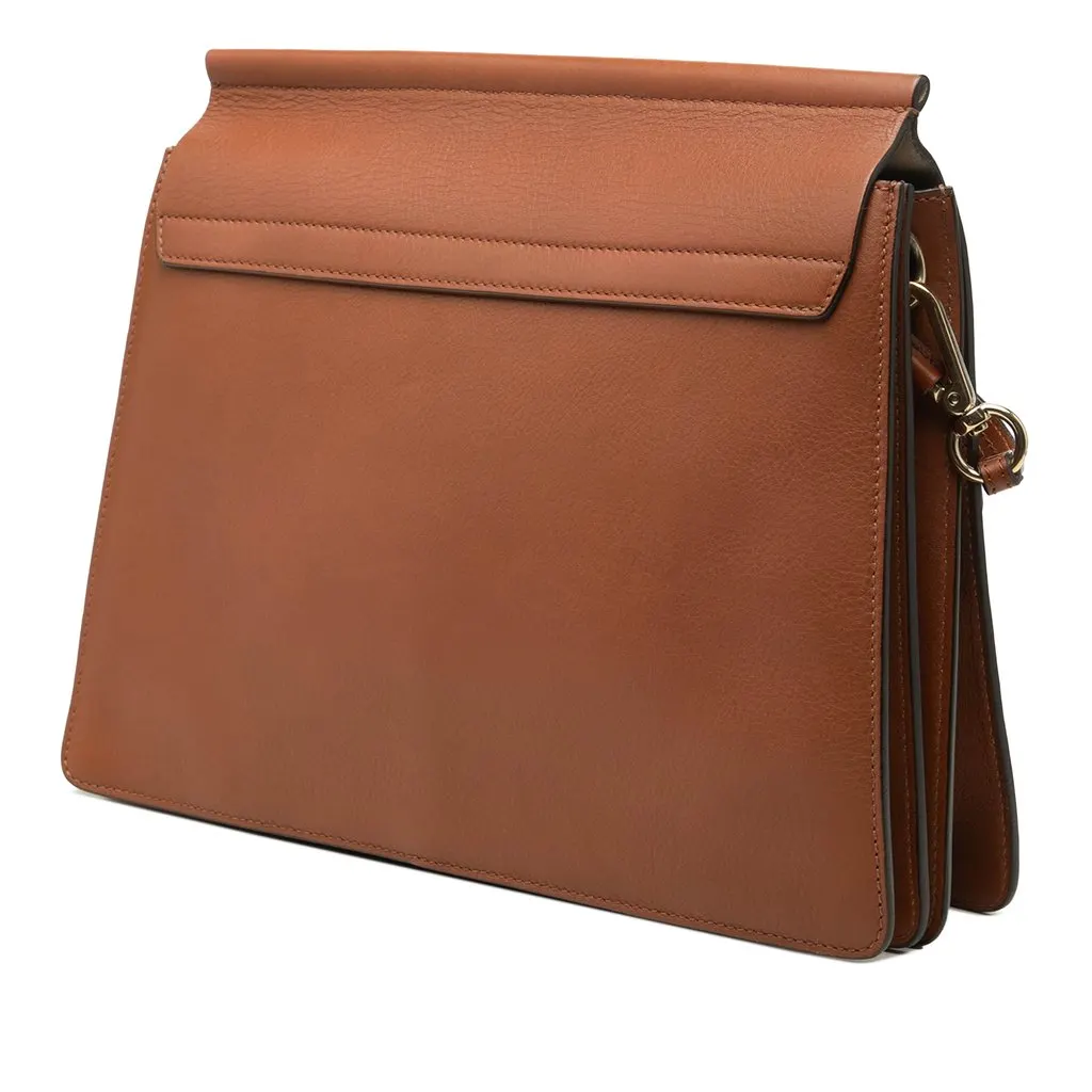 Chloé Medium Braided Leather Faye Crossbody Brown Leather Very good - Back View