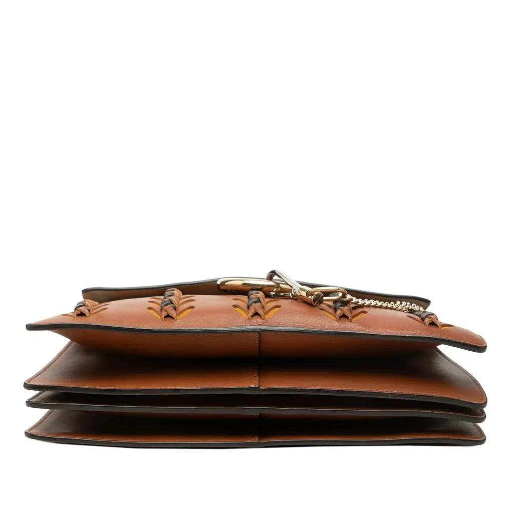 Chloé Medium Braided Leather Faye Crossbody Brown Leather Very good - Inside View