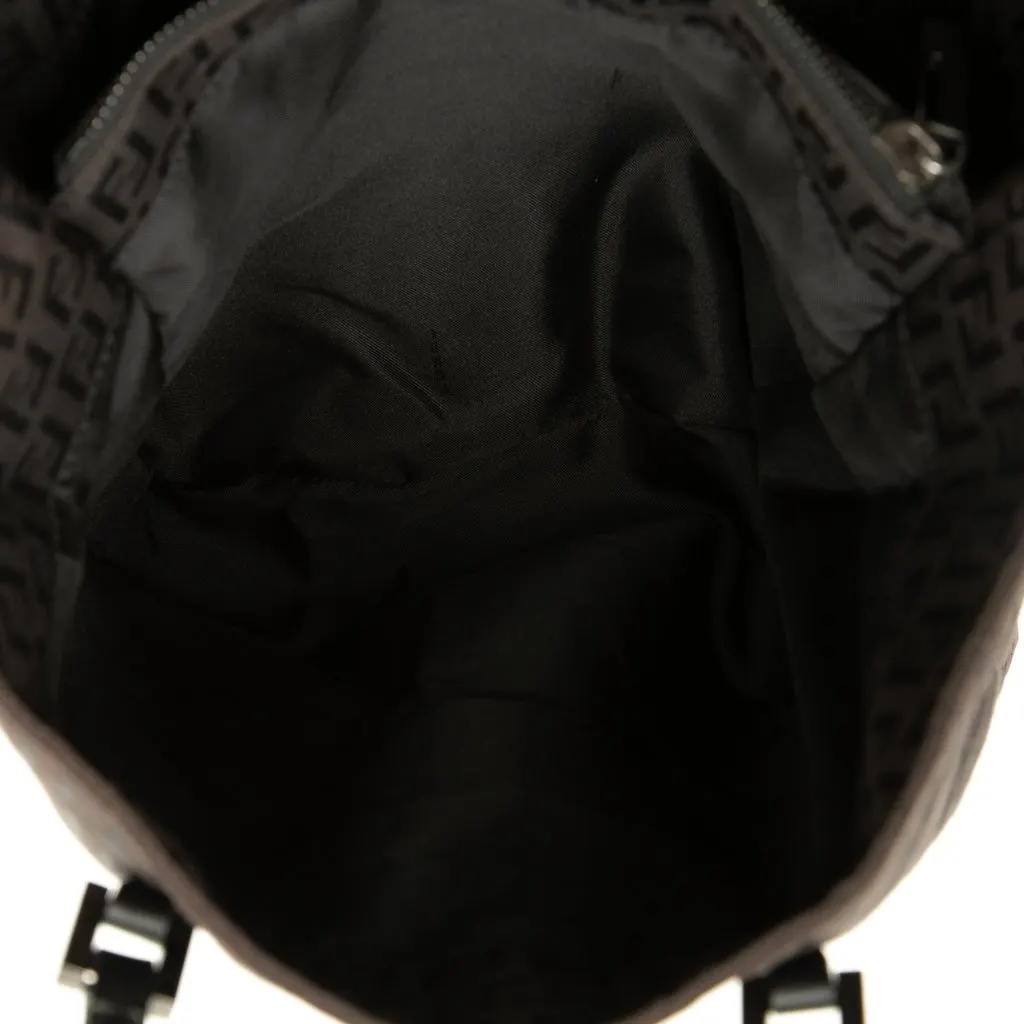Fendi Zucchino Canvas Tote Brown Canvas Good - Model View