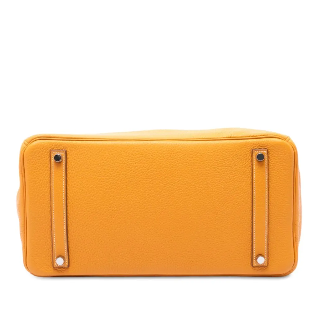 Hermès Epsom Candy Birkin Retourne 35 Yellow Leather Good - Inside View