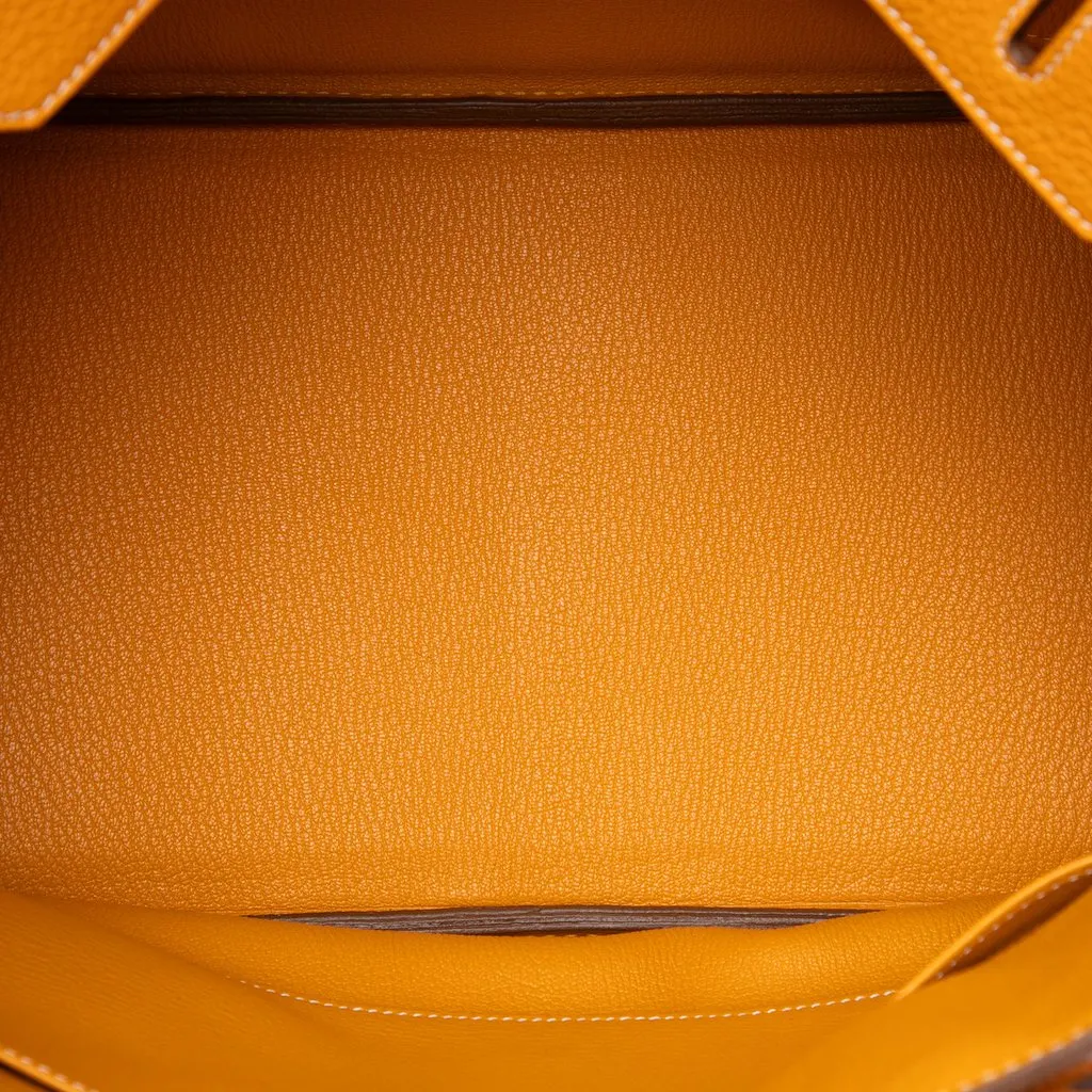Hermès Epsom Candy Birkin Retourne 35 Yellow Leather Good - Model View