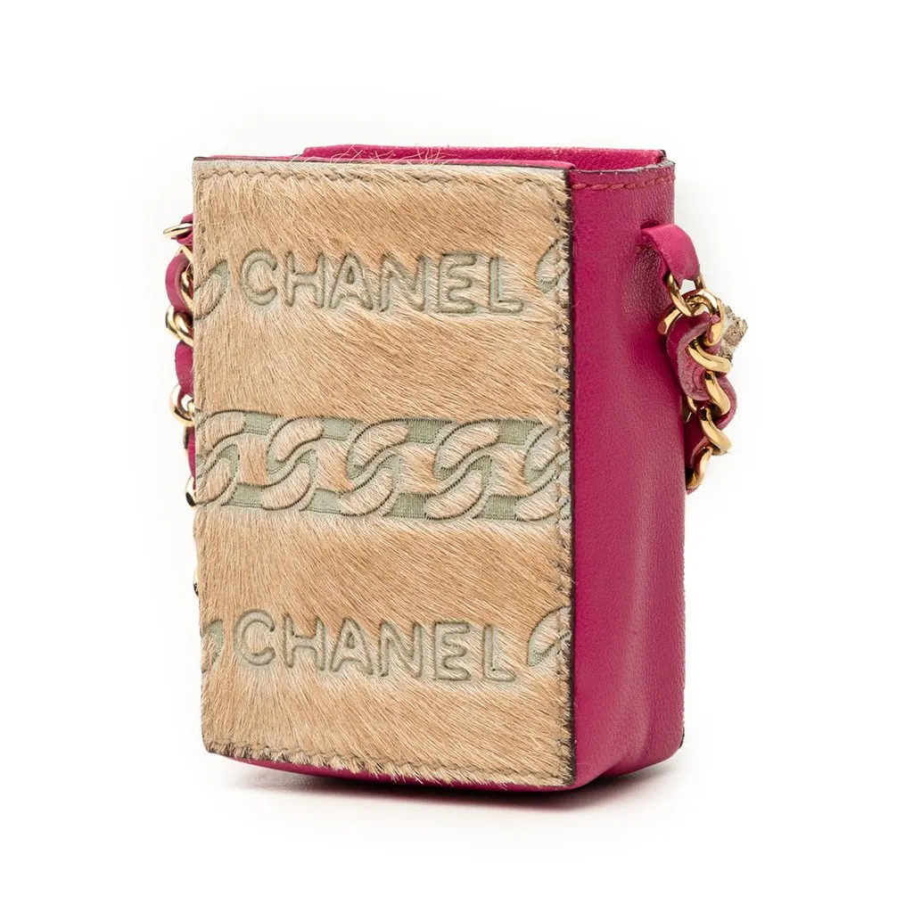 Chanel Lambskin and Pony Hair Cigarette Case Beige Good - Back View