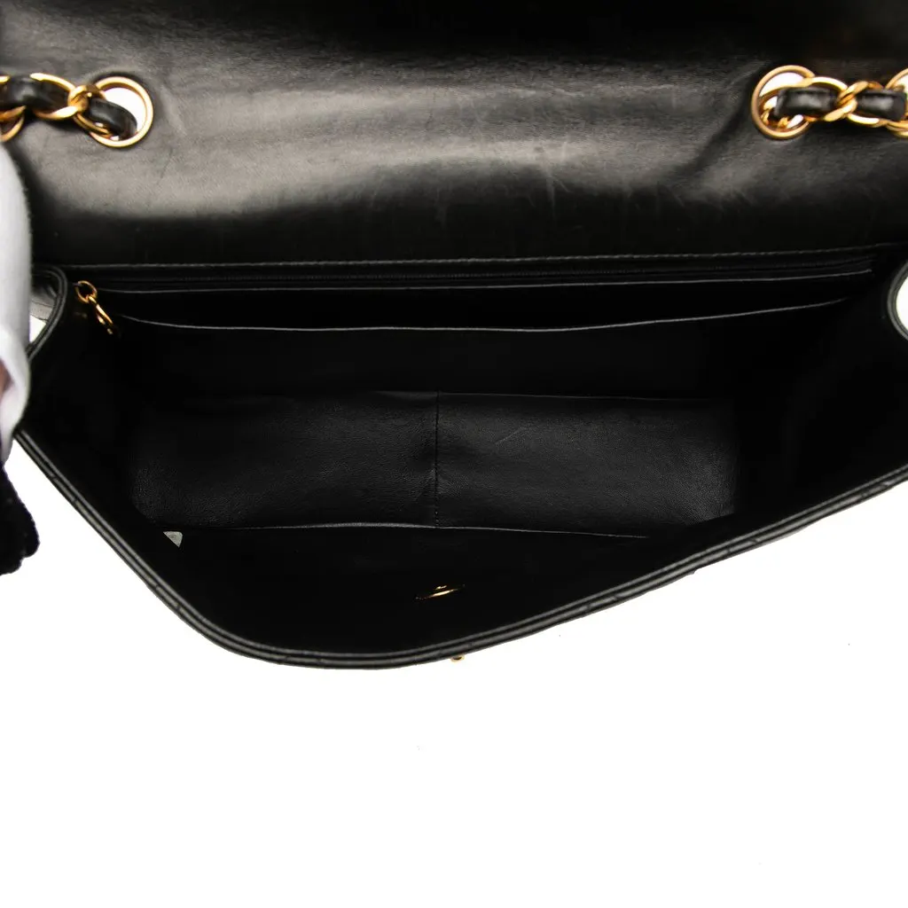 Chanel Jumbo Classic Lambskin Single Flap Black Leather Very good - Model View