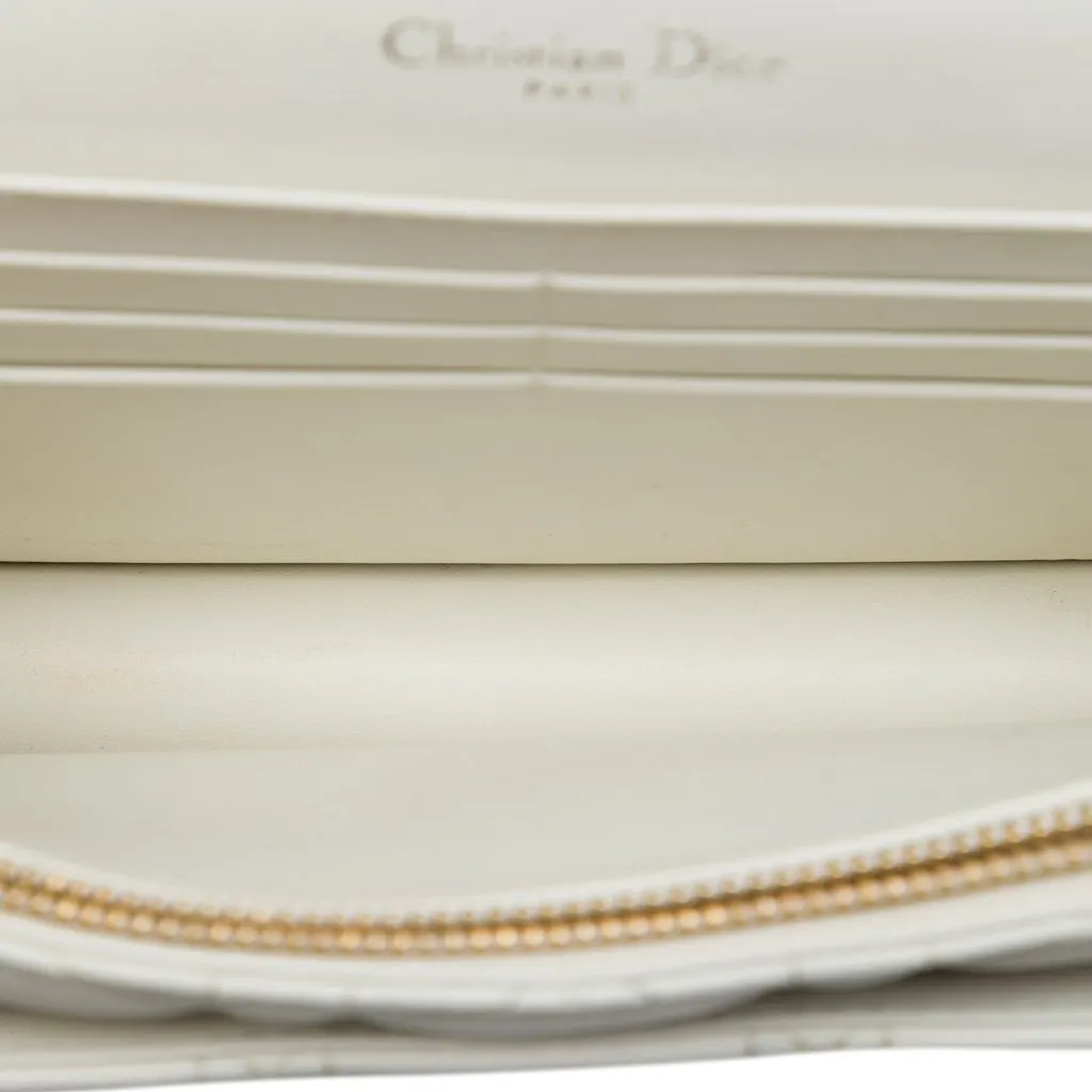 Dior Lambskin Cannage My Dior Daily Chain Pouch White Leather Very good - Model View