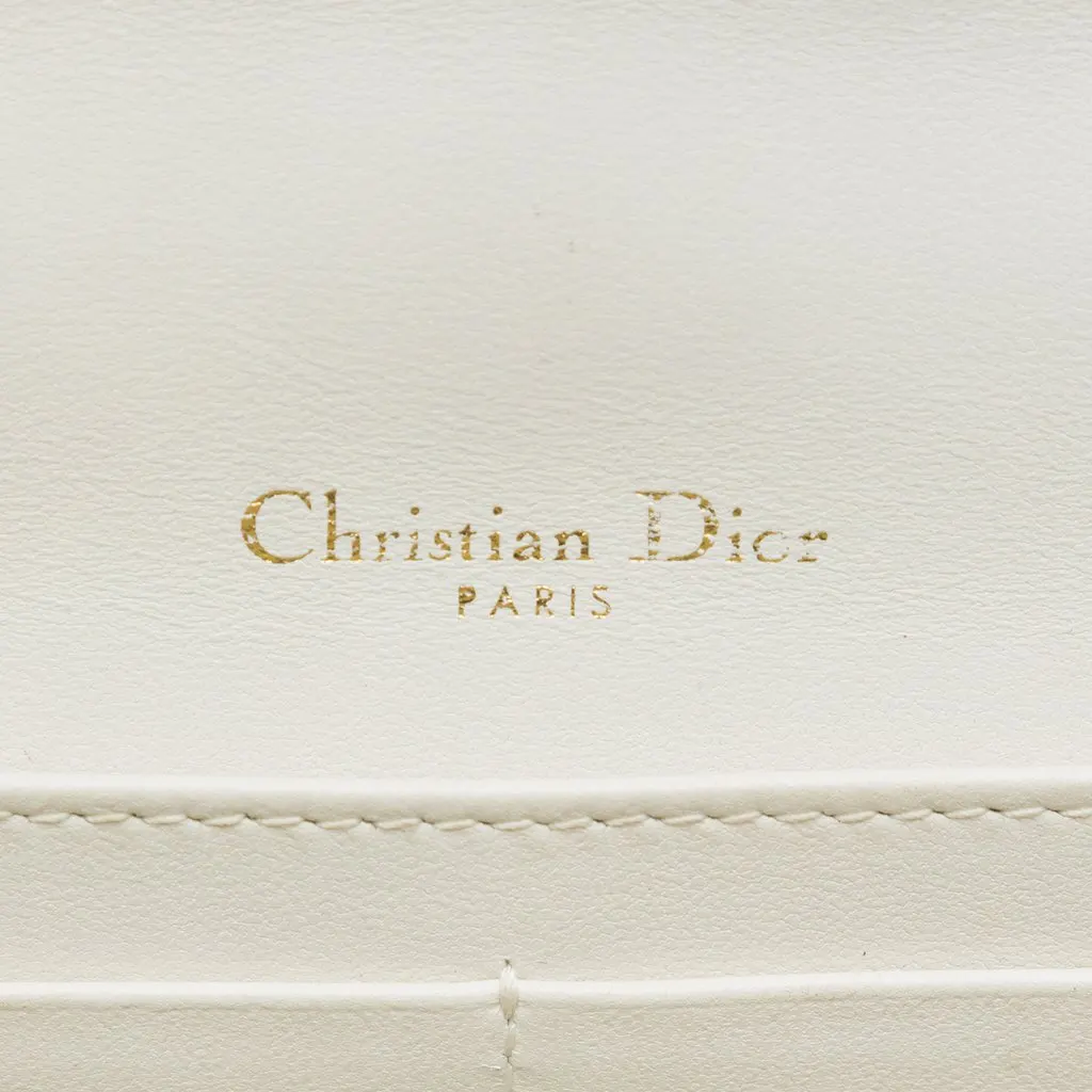 Dior Lambskin Cannage My Dior Daily Chain Pouch White Leather Very good - Box View