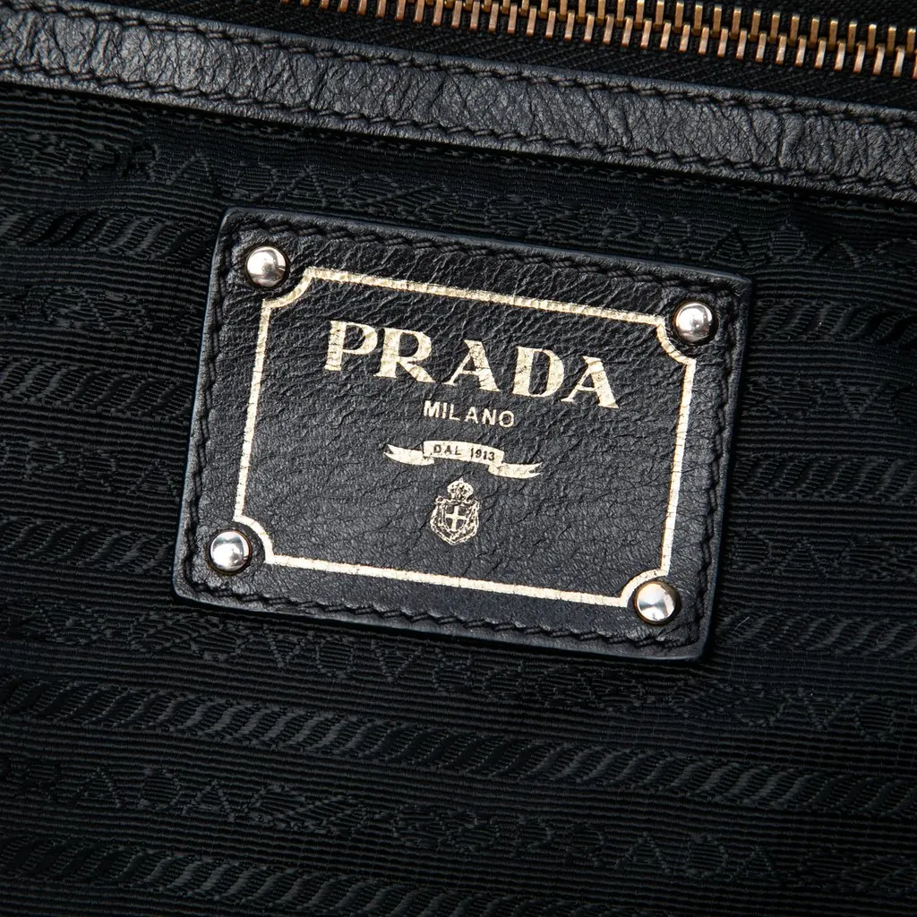 Prada Tessuto Canapa Logo Tote Black Very good - Box View