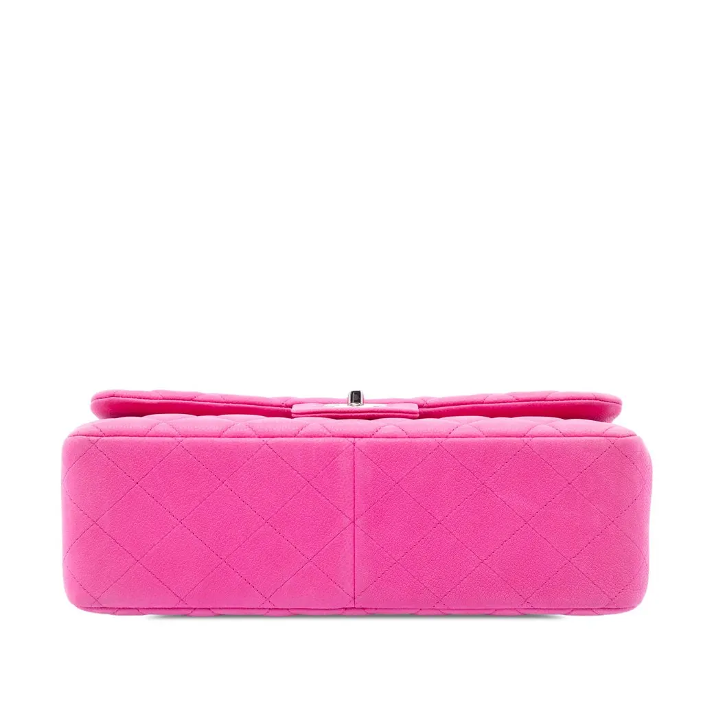 Chanel Jumbo Classic Caviar Double Flap Pink Leather Very good - Inside View
