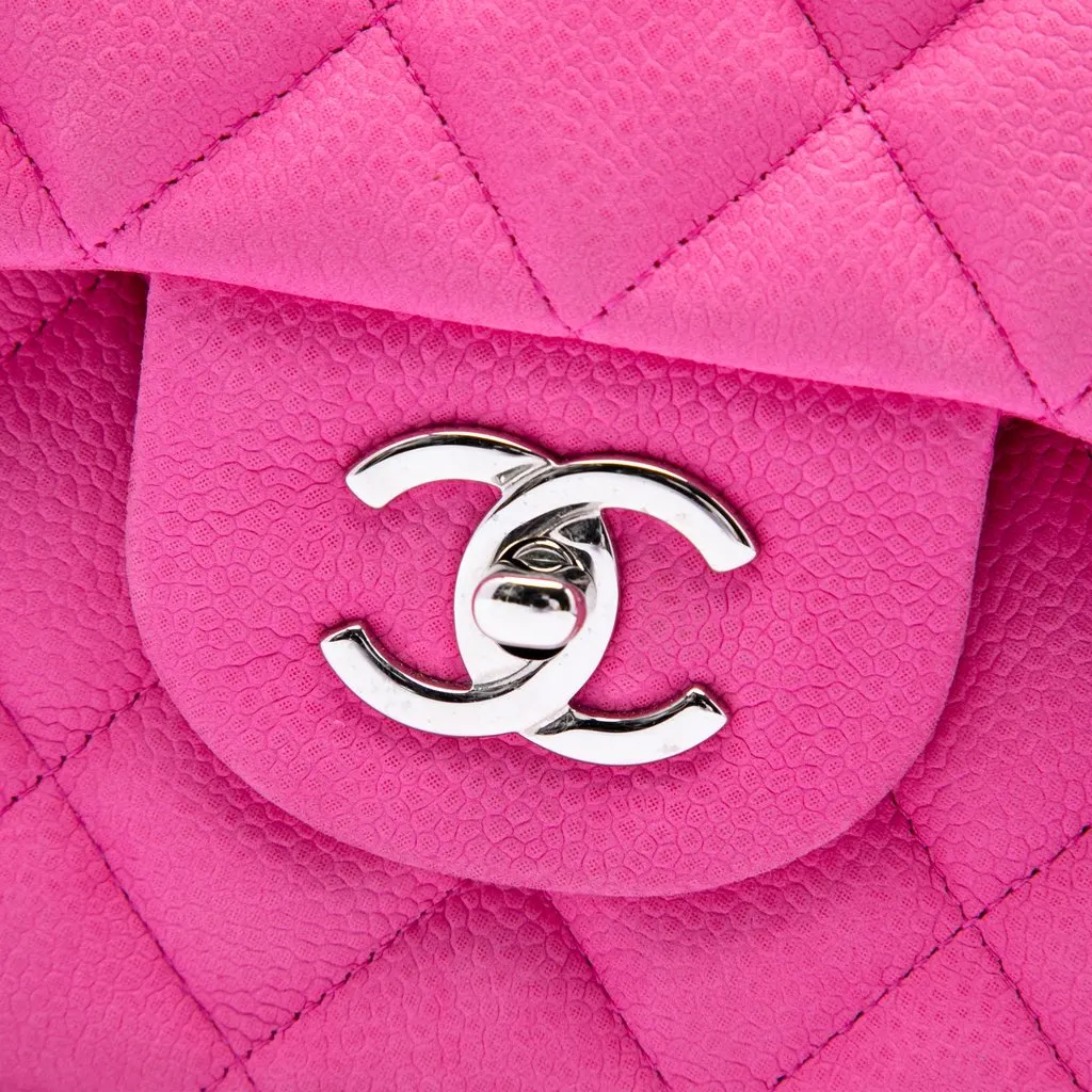 Chanel Jumbo Classic Caviar Double Flap Pink Leather Very good - Box View