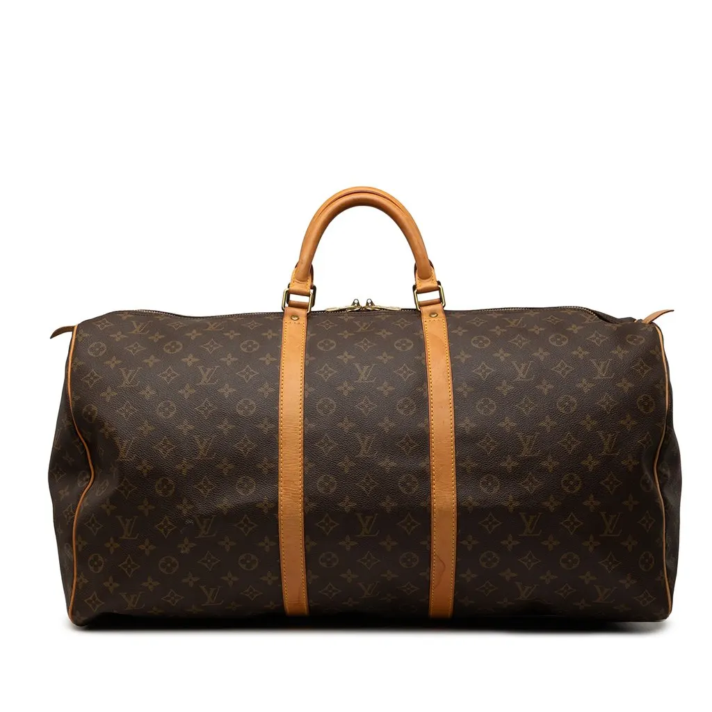 Louis Vuitton Monogram Keepall 60 Brown Very good - Front View