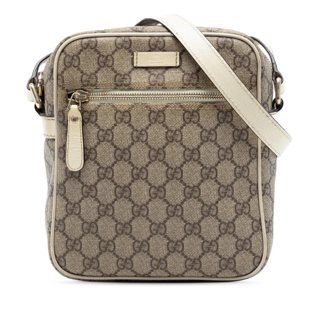 Gucci GG Supreme Crossbody Beige Very good - Front View
