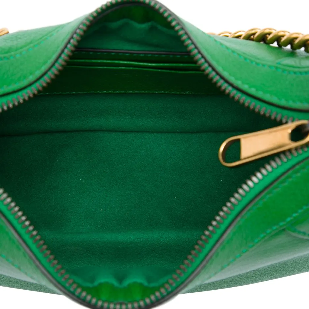 Gucci Small Calfskin Aphrodite Satchel Green Leather Very good - Model View