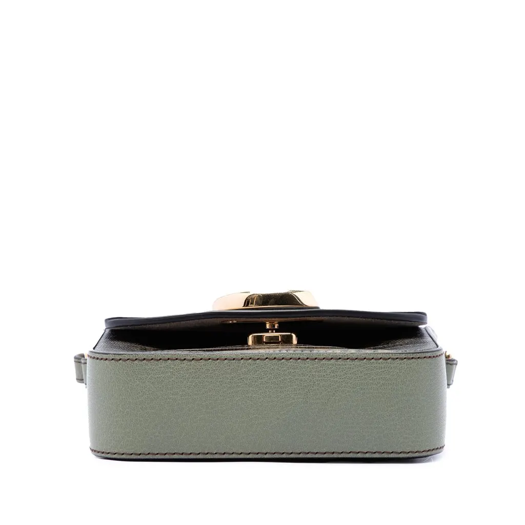 Chloé Mini Tricolor Croc Embossed Calfskin C Satchel Green Leather Very good - Inside View