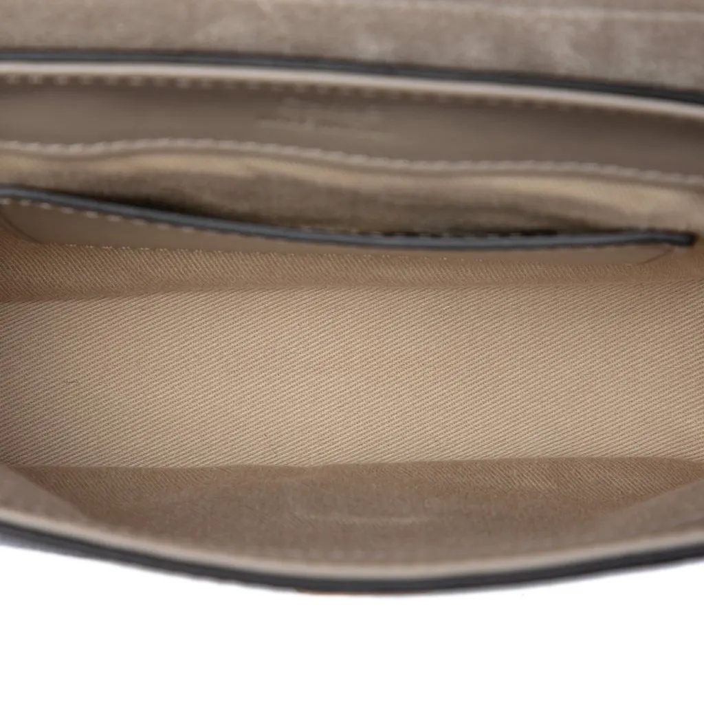 Chloé Mini Tricolor Croc Embossed Calfskin C Satchel Green Leather Very good - Model View