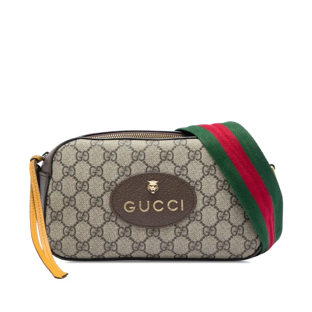 Gucci GG Supreme Web Neo Vintage Crossbody Beige Good - Front View