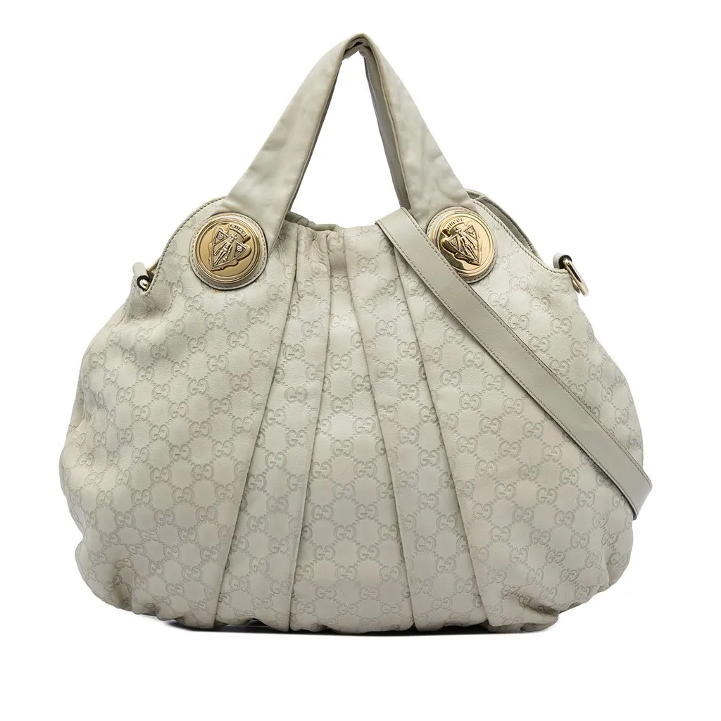 Gucci Large Guccissima Hysteria Satchel Brown Leather Very good - Front View