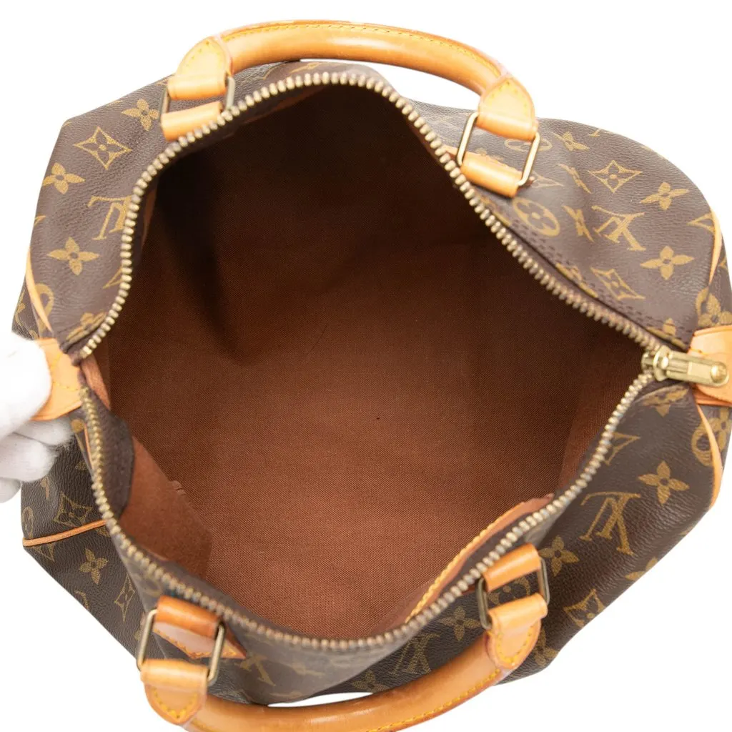 Louis Vuitton Monogram Speedy 30 Brown Canvas Very good - Model View