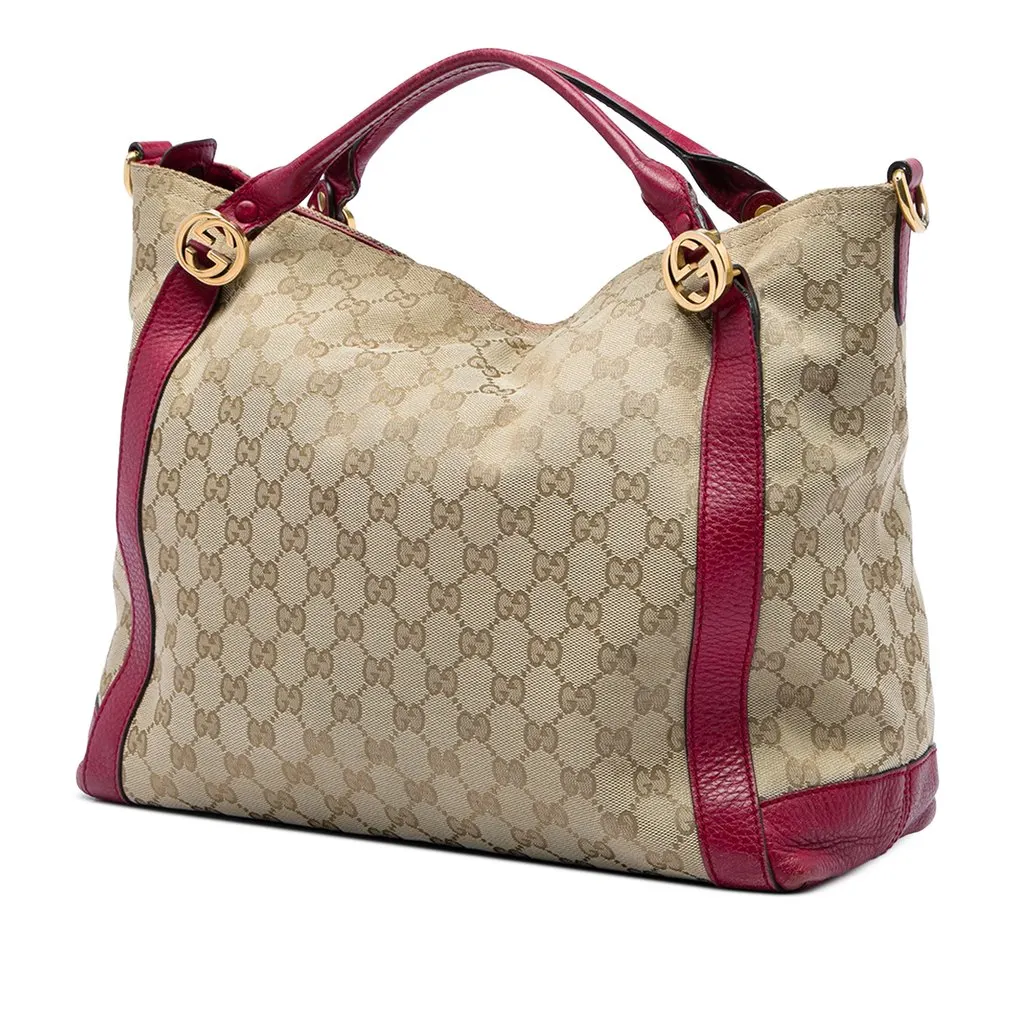 Gucci GG Canvas Miss GG Satchel Beige Canvas Good - Back View