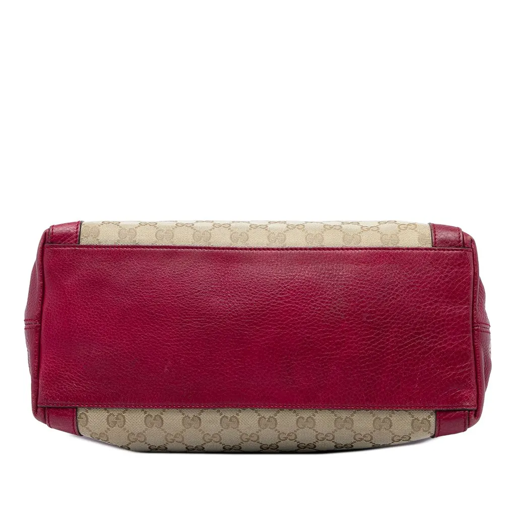 Gucci GG Canvas Miss GG Satchel Beige Canvas Good - Inside View