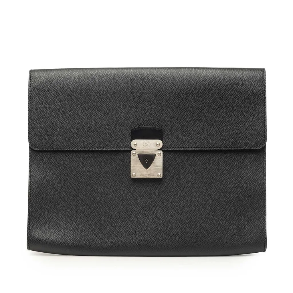 Louis Vuitton Taiga Minuto Black Leather Very good - Front View