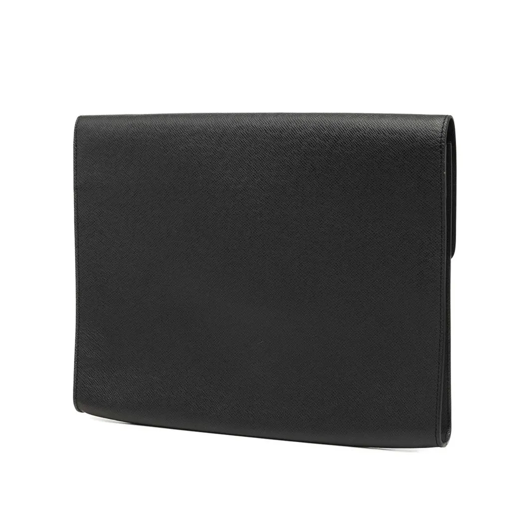 Louis Vuitton Taiga Minuto Black Leather Very good - Back View