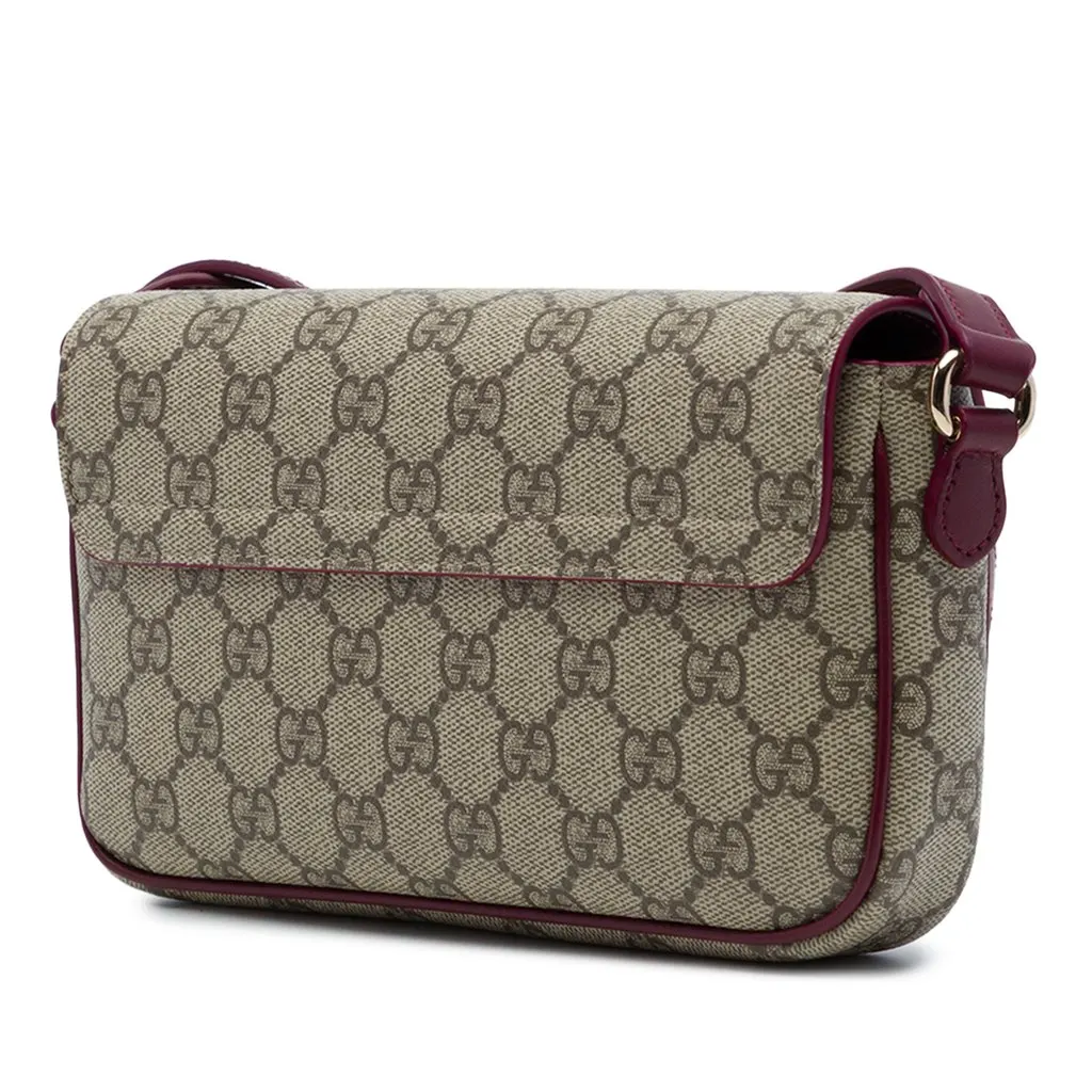 Gucci GG Supreme Ophidia Cat Print Crossbody Beige Very good - Back View