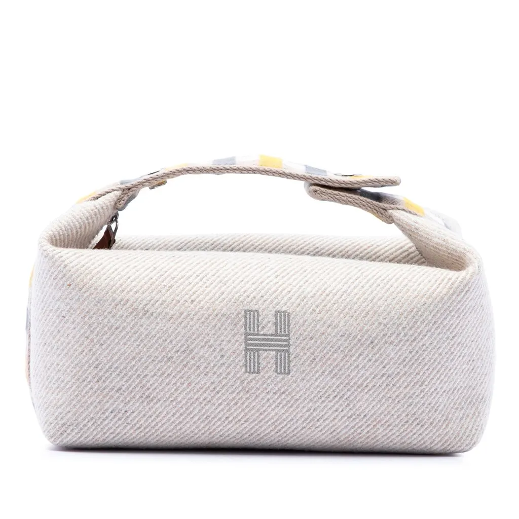 Hermès Small Wool Bride A Brac Au Carre Case Beige Very good - Front View